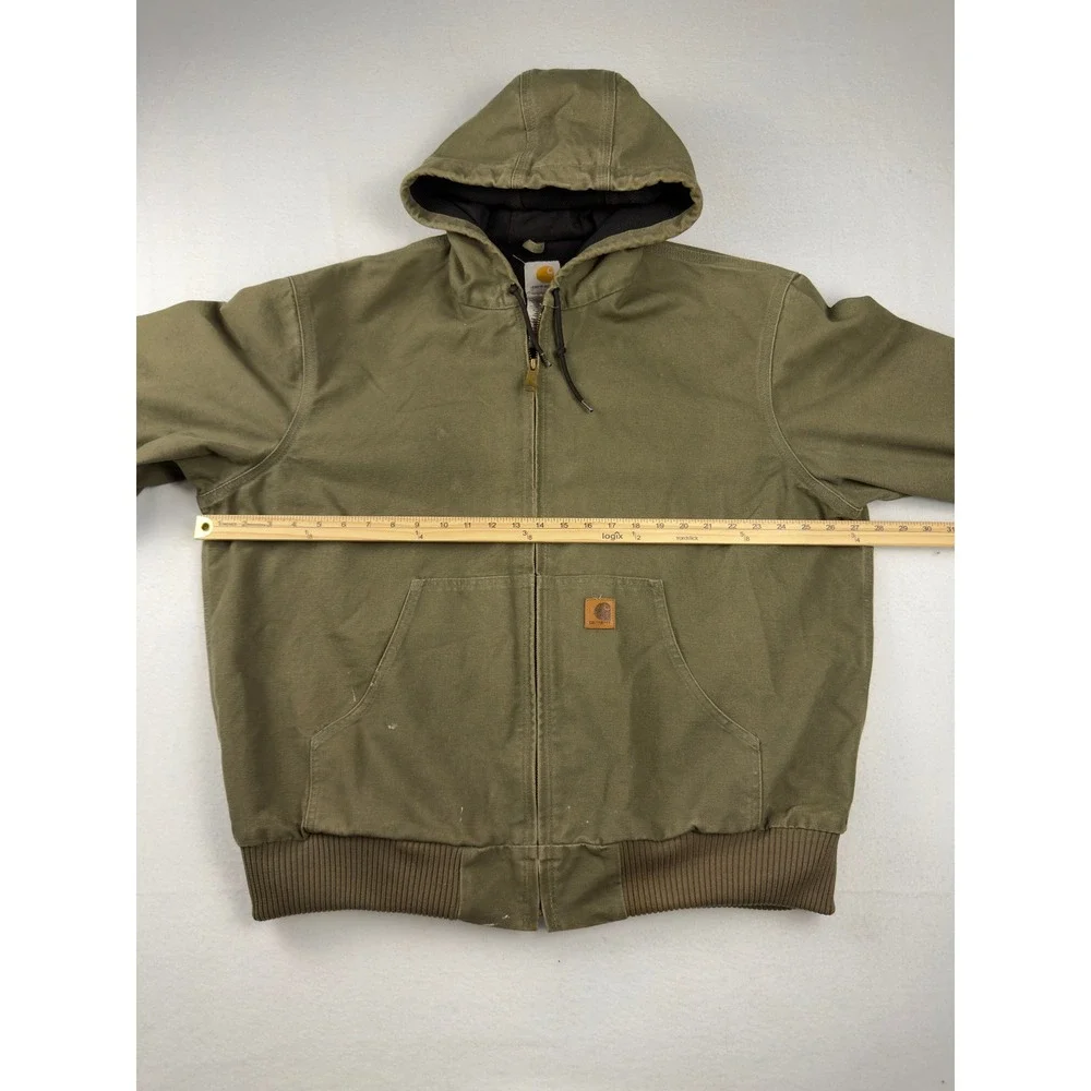 Carhartt J168 LOV Olive Green Thermal Lined Duck Active Jacket Mens XL Regular